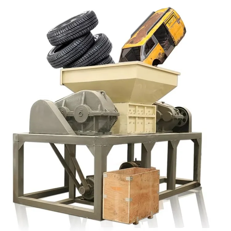 High Quality Rubber Crumb Tire Shredders Equipment Scrap Tire Recycle Shredding Crusher Machine Tire Shredding Machine
