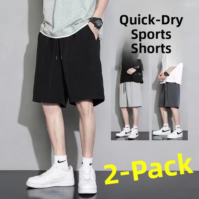 Men's qui seco orts verão esportes respirável baskeall calças na moda marca simples cor cinco quartos praia calças casuais