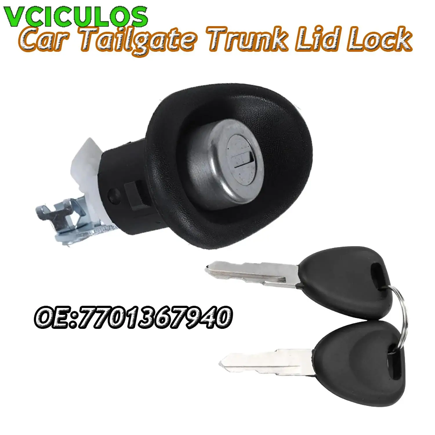 

1set Tailgate Trunk Rear Lock w/2 Keys 7701367940 For Dacia Logan Sandero Renault Twingo I 93-13 Engine Car Accessories Parts