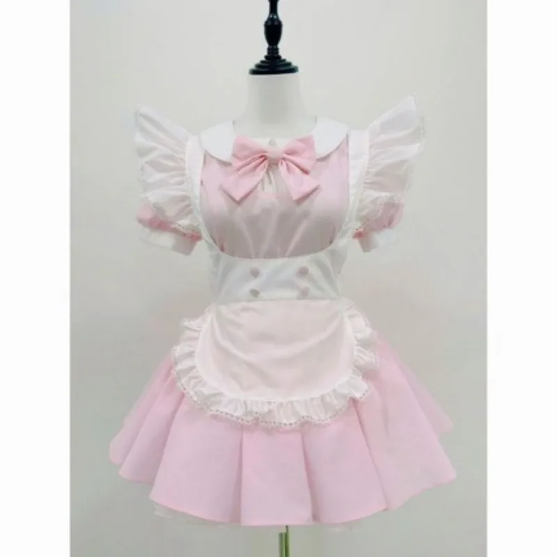 Anime Cute Maid Lolita Cosplay Costume Sweet Dress Outfit Waitress Uniform for Women Girls Comic Con Party Stage Roleplay - view 6