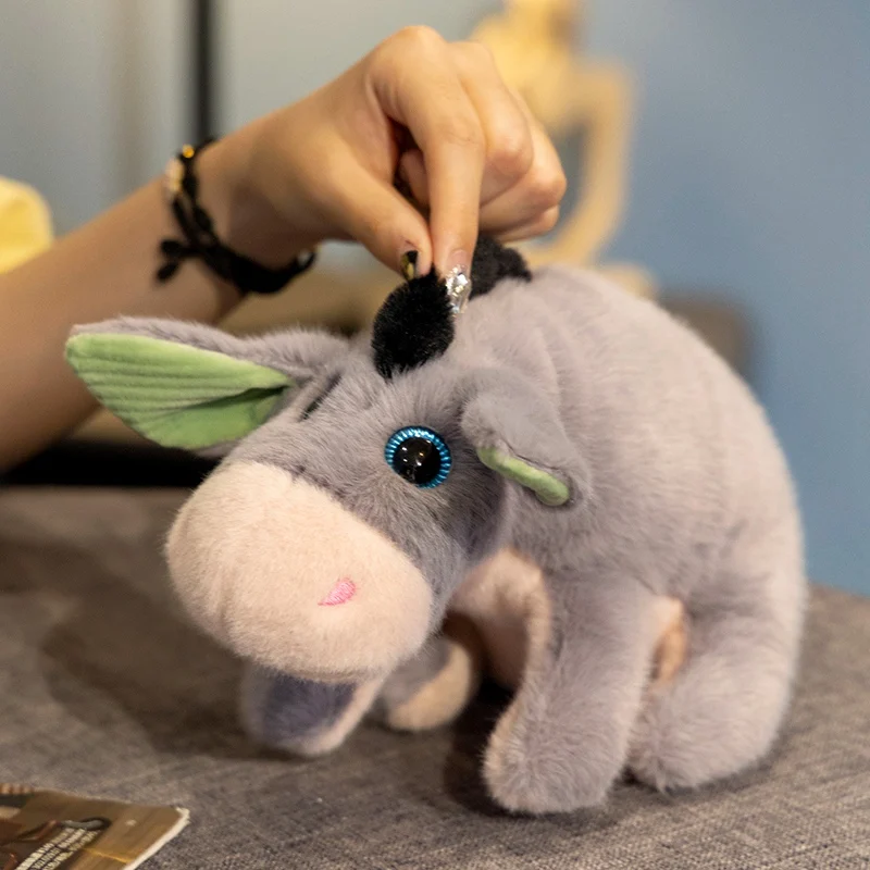 30 ซม.การ์ตูนจําลองอะนิเมะที่สมจริง Donkey และ MULE ตุ๊กตาสัตว์ตุ๊กตาของเล่นเด็กของขวัญวันเกิด Kawaii ตุ๊กตาทําด้วยมือ
