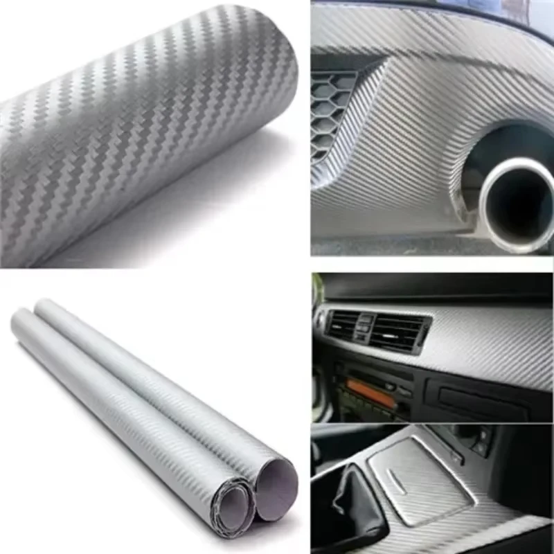 30cmx127cm 3D Carbonfaser-Vinylfolie für Fahrzeugfolierung, Autoaufkleber und -dekorationen, Motorrad- und Auto-Styling-Zubehör