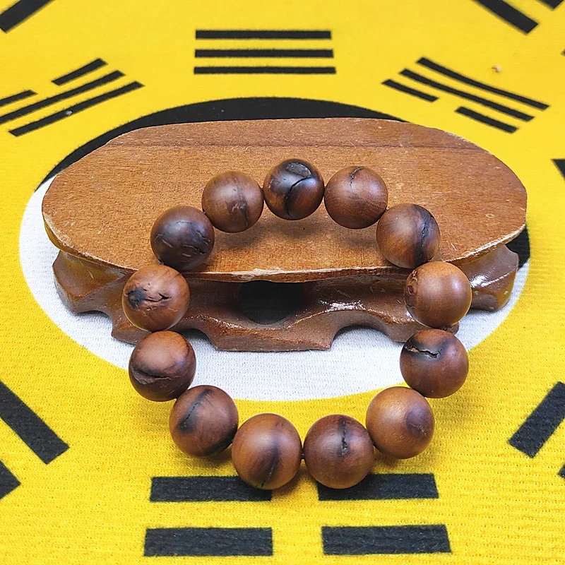 

Thunder Wood Bracelet Men's and Women's Natural Full of Marks Jujube Tree Rosary/Prayer Beads Meditation