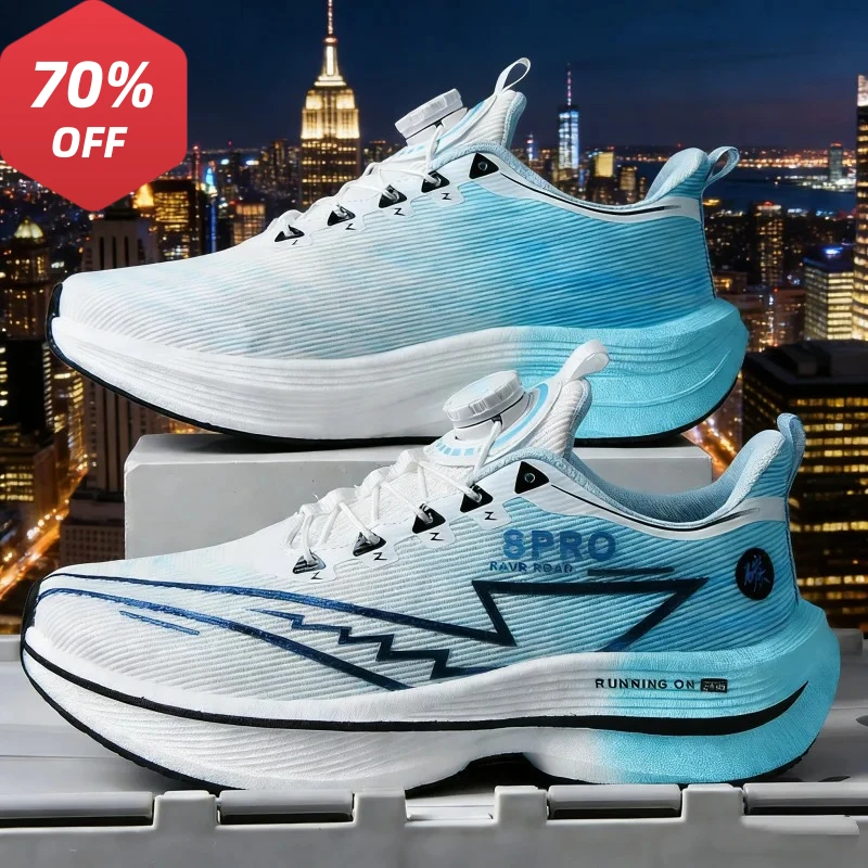 

Running Shoes Carbon Board Speciality Marathon Men Sports Breathable Lightweight Women's Comfortable Athletic Nonskid Sneakers