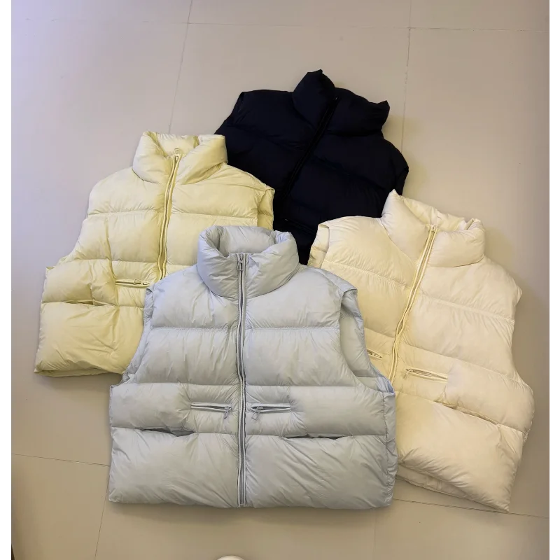 レディース ダウンベスト 2025 秋冬 新作 スタンドカラー おしゃれ 多機能 ベスト 暖かいコート トレンド