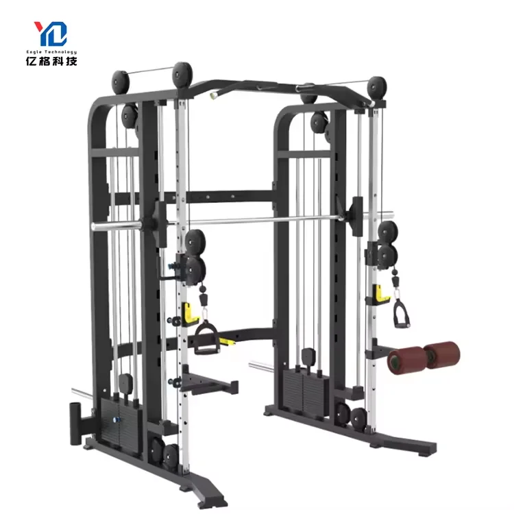 

YG-1068 high quality Commercial Fitness Gym Equipment Squat Rack Power Multi functional Smith Machine with Weight Stack