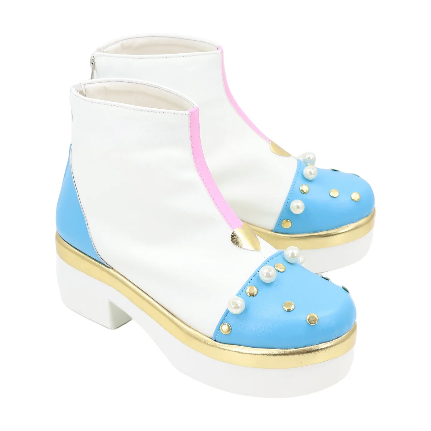 Kiriya Aoi Cosplay Shoes Cute PU Leather white Shoes Anime Cosplay Accessories Halloween Carnival Boots Custom Made