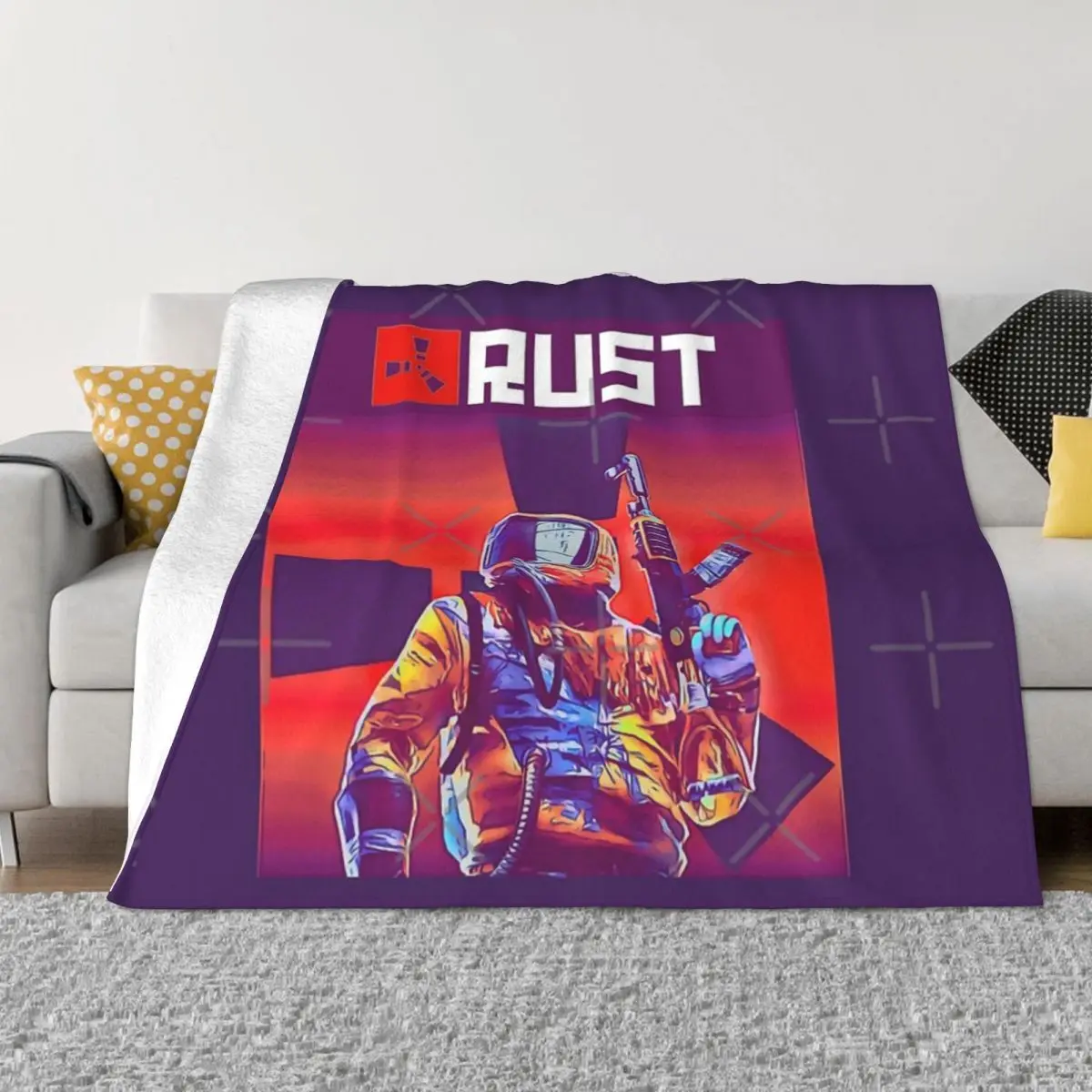 Rust Game Poster Plush Blanket Couple Blankets Blankets And Throws Throw Blanket