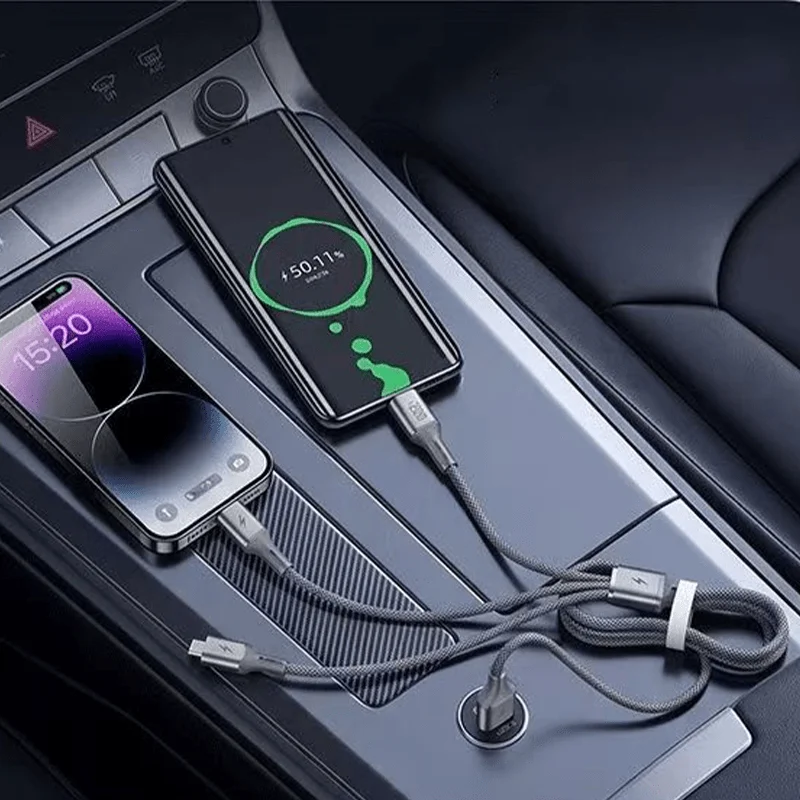 Schnellladekabel USB Typ C Lade- und Datenkabel 3-in-1 Ladekabel für Xiaomi Huawei Samsung OPPO Ladegerät für Mobiltelefon und Tablet – Detail 4