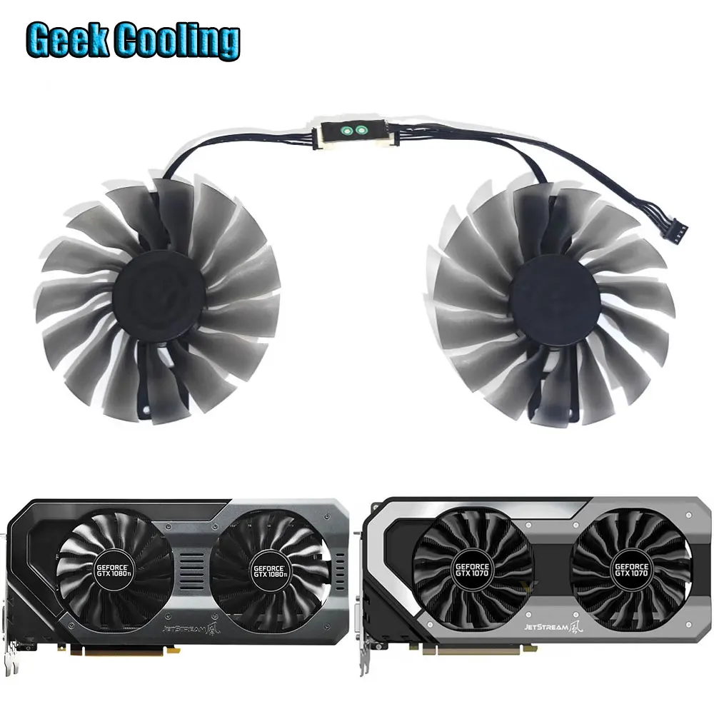 2FAN GAA8S2U FD10015H12S 4PIN Graphics card cooling fan，For PALIT GTX1070、GTX 1070TI、GTX 1080、GTX 1080TI JetStream