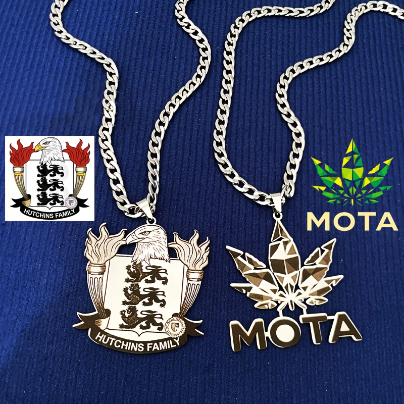 

Custom Company Logo Pendant Necklace Customized Picture Necklace Personalized High End Fashion Pendant Personal Design Jewelry