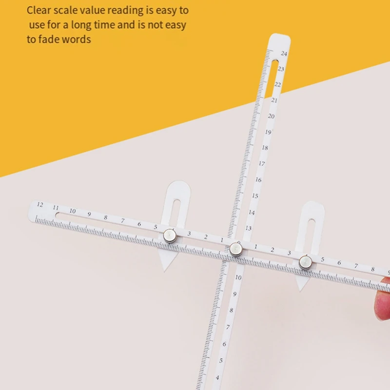 Conjunto de ferramentas combinadas de regra de medição de cerâmica multifuncional profundidade/espessura/calibre régua de medição ferramentas de cerâmica