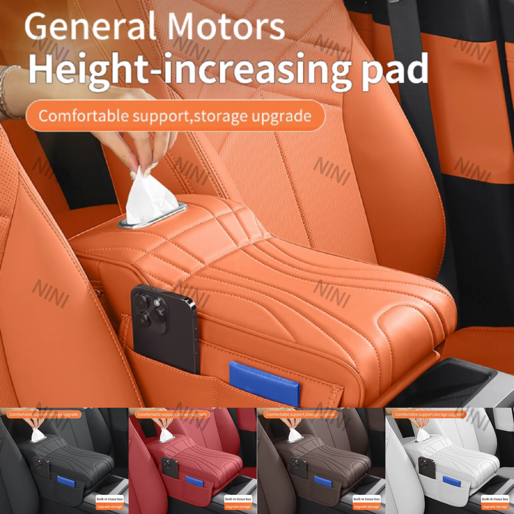 Center Console Armrest Booster Pad For BYD Sealion 7 Sea Lion 07 EV 2024 2025 Armrest Pad Interior Modified Storage Tissue Boxe