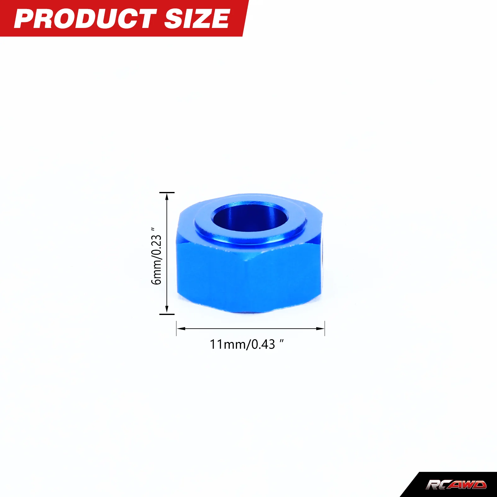 RCAWD koło Adapter sześciokątny sześciokątne zestaw przypinek do 1/10 LOSI Baja Rey 4WD 1/10 młotek Rey U4 Rock Racer ulepsza części
