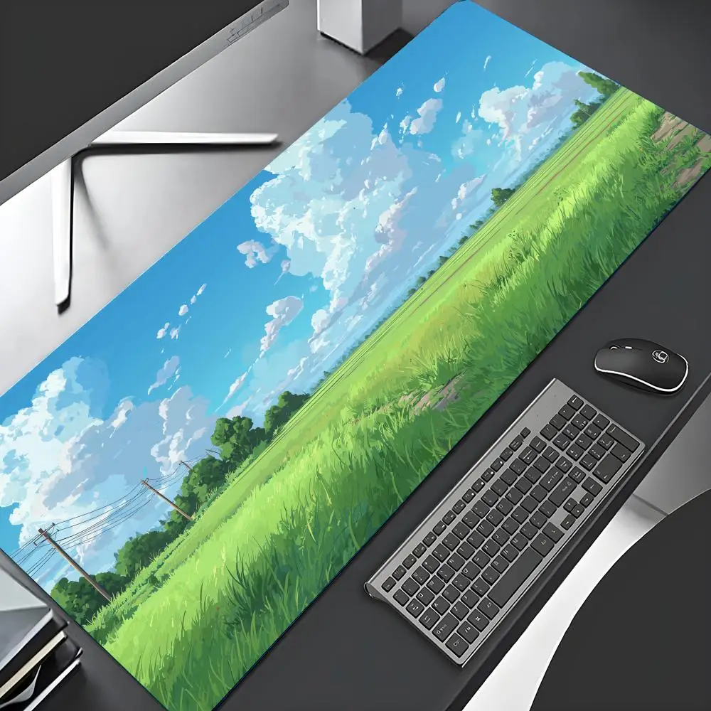 

Japanese anime landscapes and samurai Mouse Pad Large Computer Office Game Table Mats Rubber Anti-slip Gaming Keyboard Mousepads