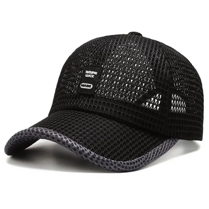 Men's Summer Mesh Outdoor Quick-Dry Hat, Sun Protection Cap, lightweight Breathable Fishing Baseball Cap