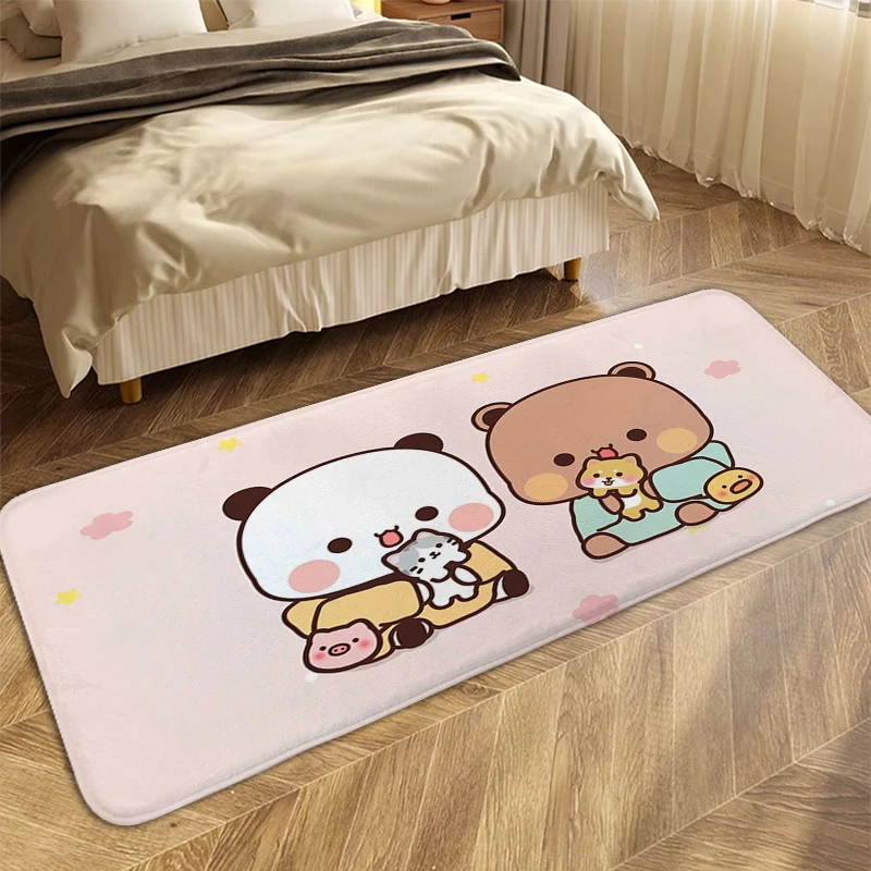 Children\'s Bedroom Carpet B-Bubu and Dudu Lovely Kids Room Bathroom Rug Washable Non-slip Kitchen Mat Doormat Entrance Door