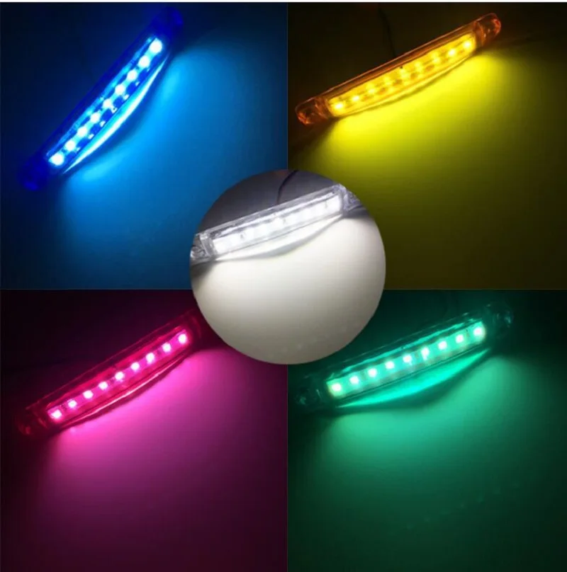 4/1PCS 9 LED Waterproof Side Warning Light Multicolor Truck Trailer Bus Van Lorry Width Lamp Signal Marker Bulb Lamp 12V 24V