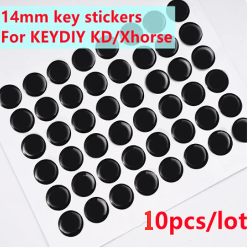 10 buah/lot 14mm stiker Logo Gel bulat lambang cangkang stiker semen pengganti otomatis