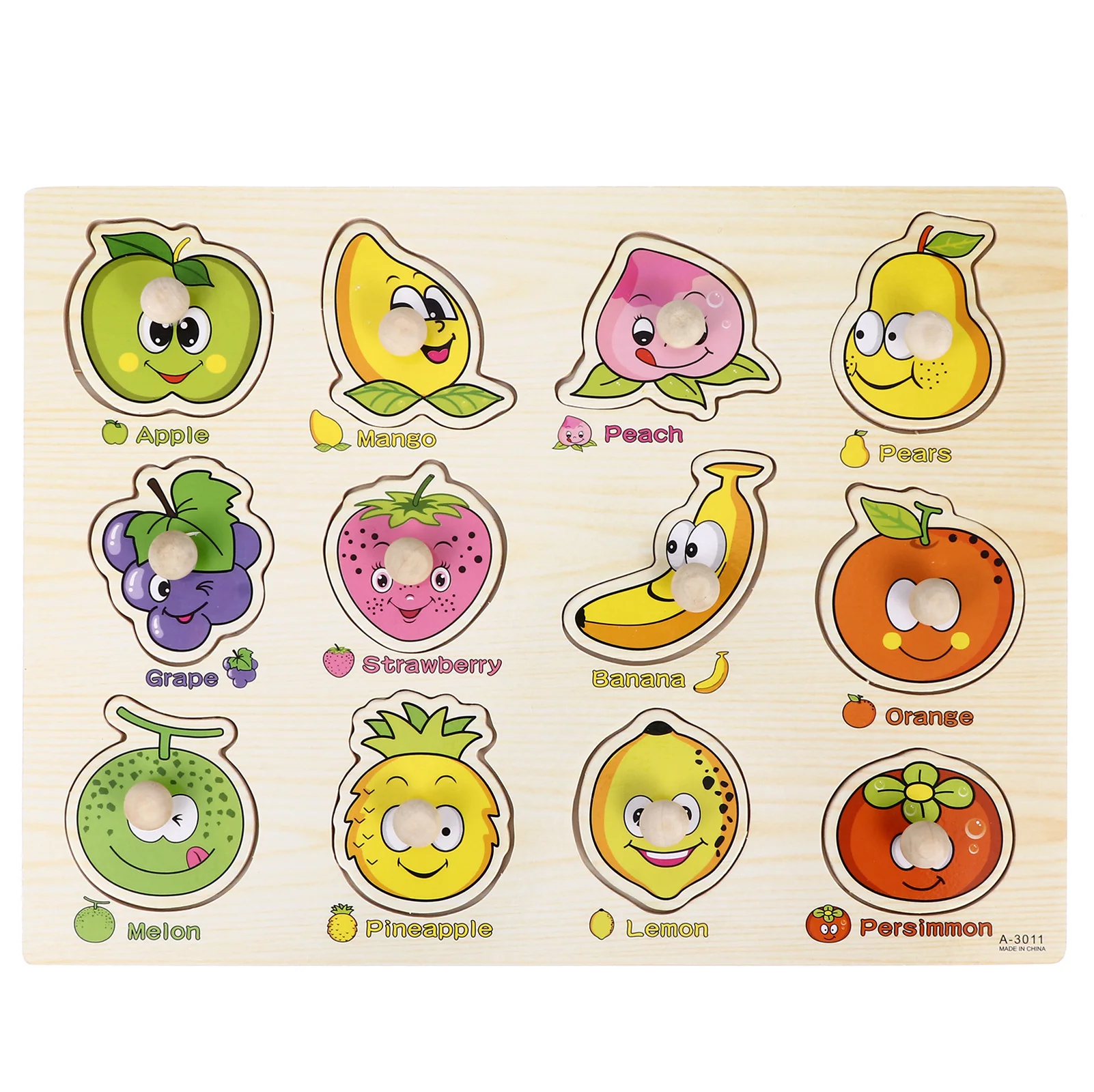 1 set 1 Set Wooden Jigsaw Fruits Jigsaw Kids Early Learning Educational Plaything Child Puzzle Game Wood Puzzle Toy