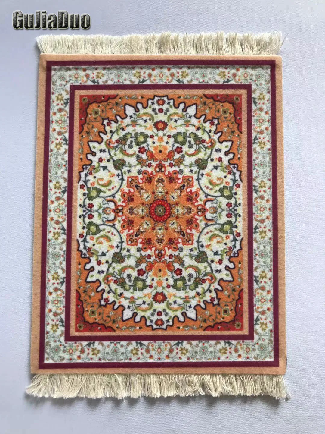 Persian Carpet 220x180MM Computer Office Mouse Pad Coaster with Tassel Fashion Retro Home Decoration Craft Desktop Mousepad Rug