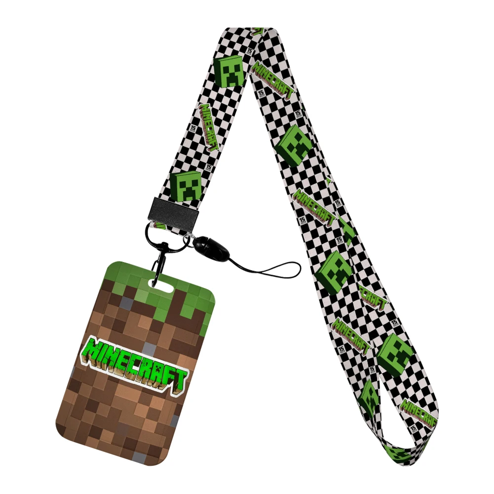 การ์ตูนเกมชื่อผู้ถือป้าย Lanyard ผู้ถือบัตรผู้ถือข้อมูลประจําตัวนักเรียนสําหรับ Pass Card บัตรเครดิตสายรัด Key Ring ของขวัญ