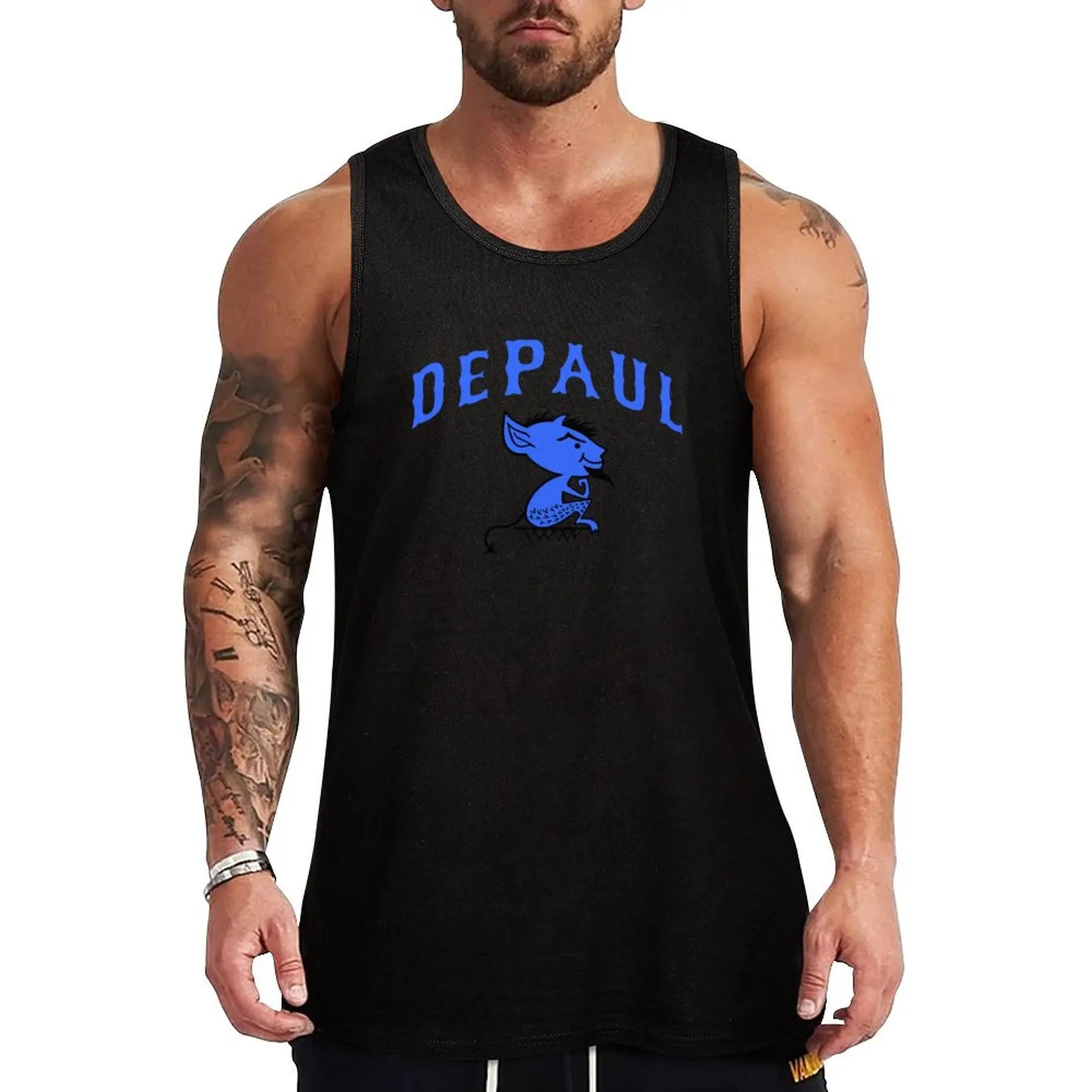 Retro Vintage DePaul Mascot Design Tank Top Fast Dry Tank Top Sports Athletic Sleeveless Shirt