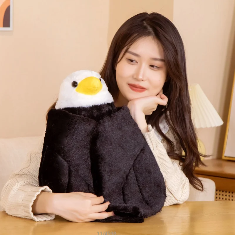 

40cm Cute Spread Wings Eagle Plush Dolls Simulation Hawk Toys Stuffed Soft Animal Dolls Creative Birthday Gift for Children