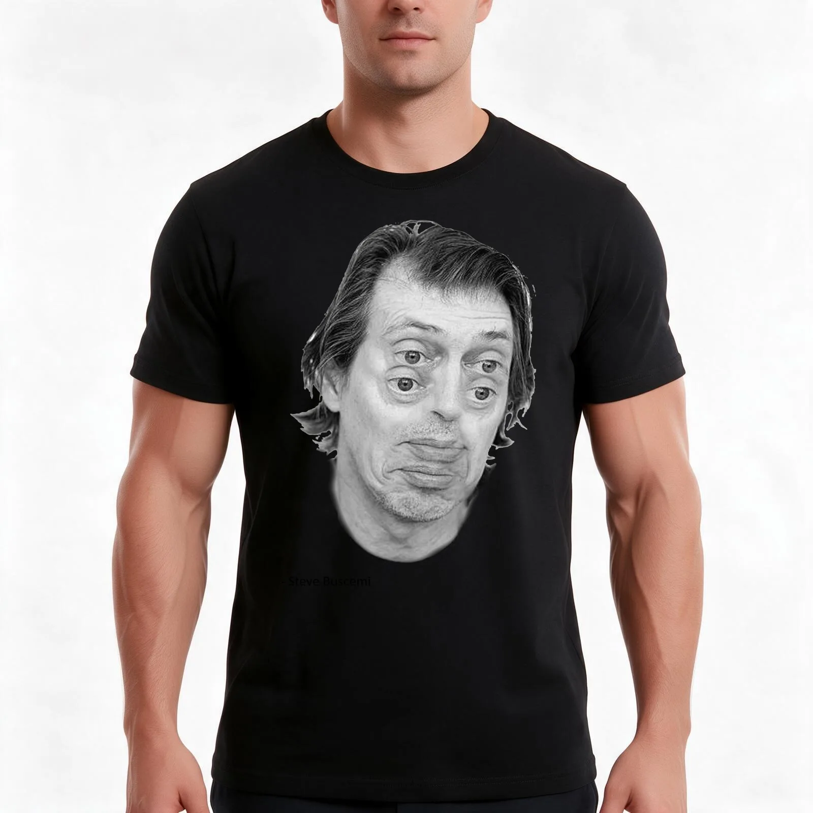 Steve Buscemi Eyes T-Shirt Summer Casual Cotton Tee Oversized Streetwear Tops Vintage Graphic Print Loose Fit Short Sleeve