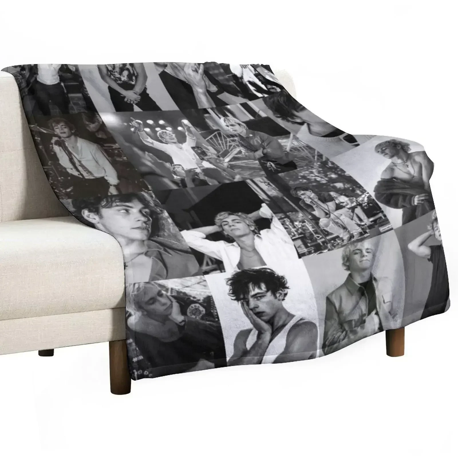 

Ross Lynch Throw Blanket Custom Vintage Camping Flannels Blankets