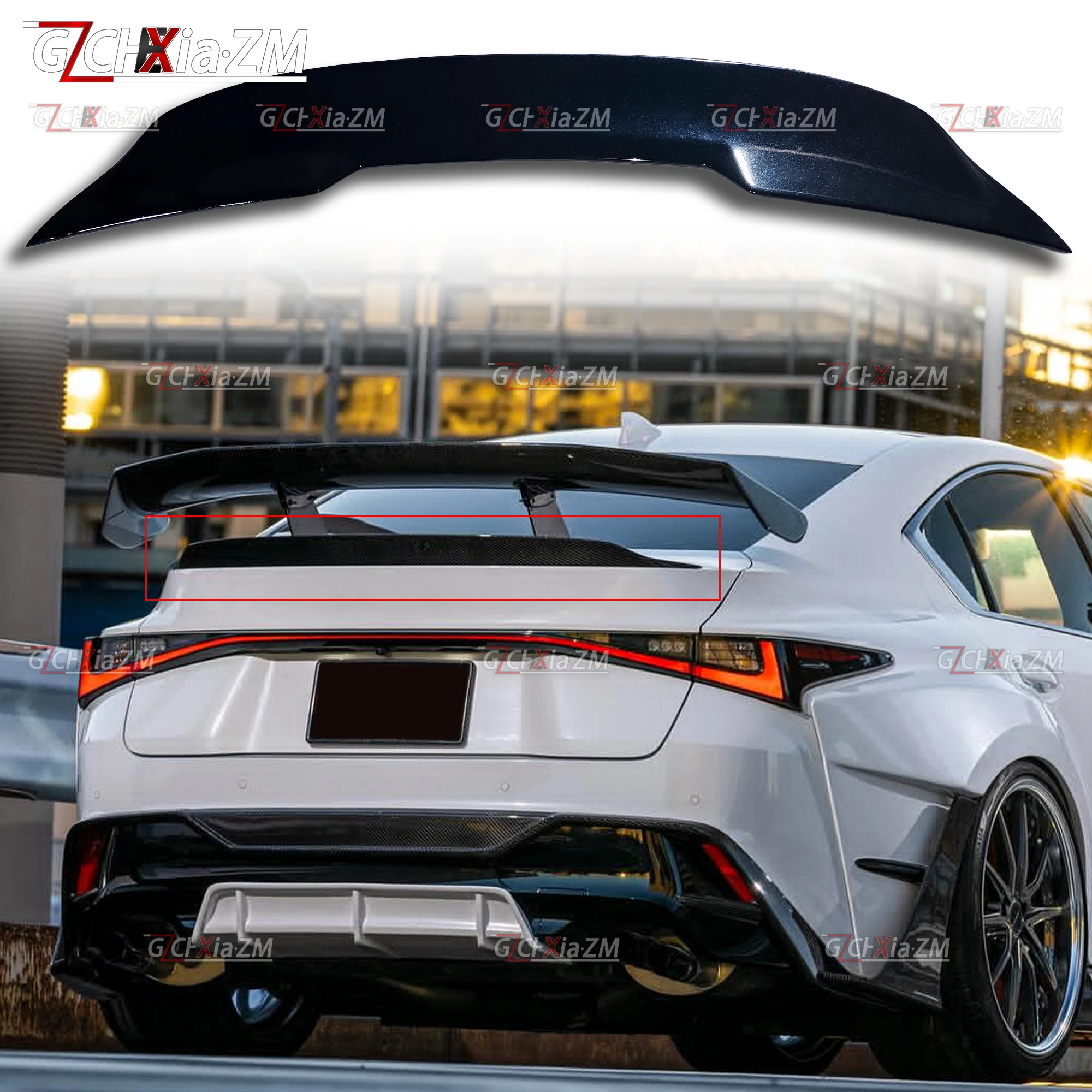 

Задний багажник из углеродного волокна, спойлер на заднее лобовое стекло для Lexus IS IS250 IS300 IS350 2021 2022 2023 2024, Стайлинг автомобиля