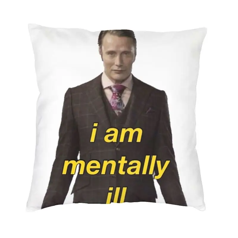 Horror Movie Hannibal Pillow Case 45x45cm Decoration Cute Outdoor Cushions Square Pillowcase
