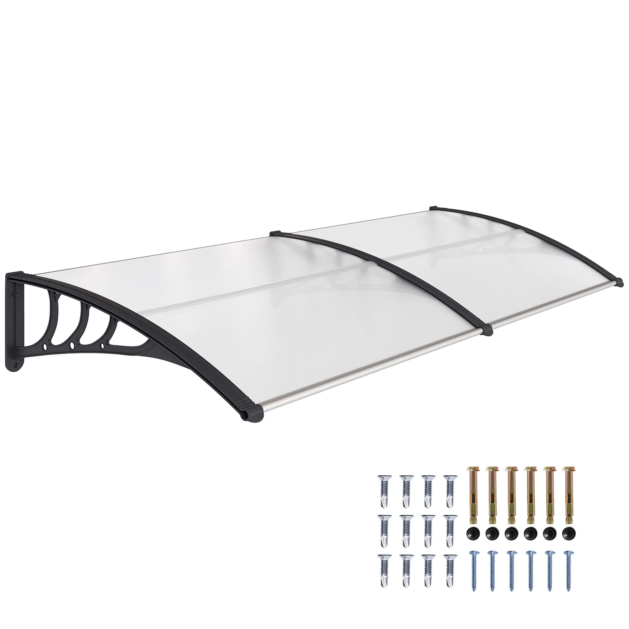 Outsunny Marquesina para Puertas y Ventanas 195x75cm Tejadillo de Protección