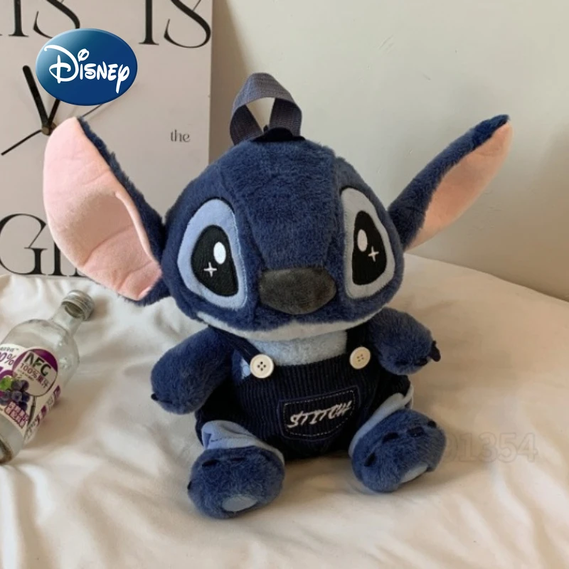 ディズニーステッチ新しいぬいぐるみバックパック漫画かわいい子供のぬいぐるみバックパックファッションカジュアルぬいぐるみミニバックパック高品質