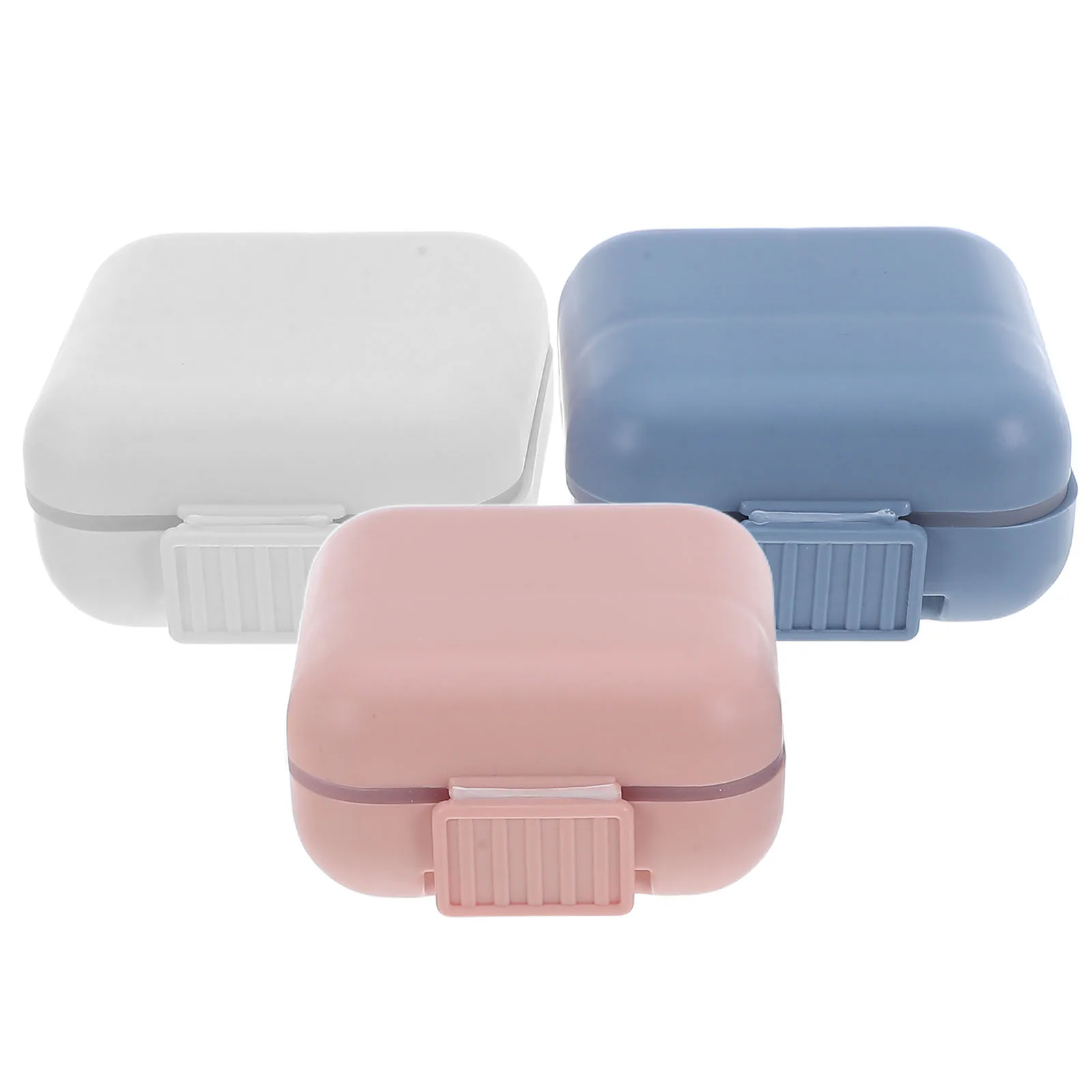 

3Pcs Compact Pill Organizer Travel Medication Box Airtight Pocket Case Daily Vitamin Supplement Storage Pill Bottle for Pocket