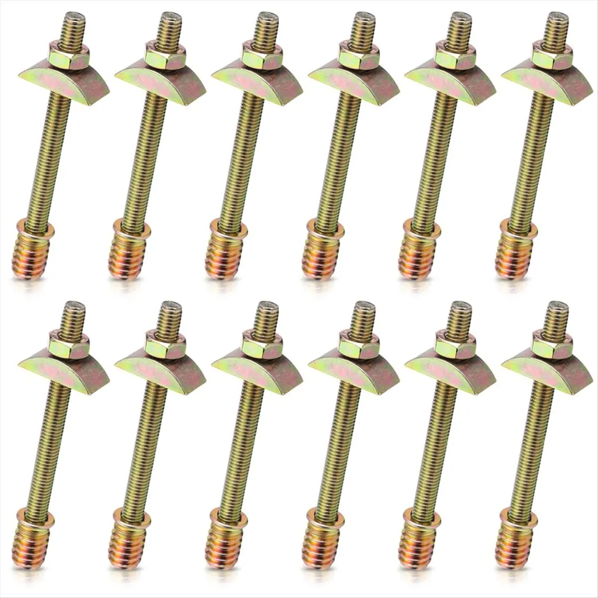【POPULAR PICK】12PCS Bed Frame Hardware Connector Kit M8x100 mm Panel Furniture Wardrobe Connectors Fittings,Bed Assembly