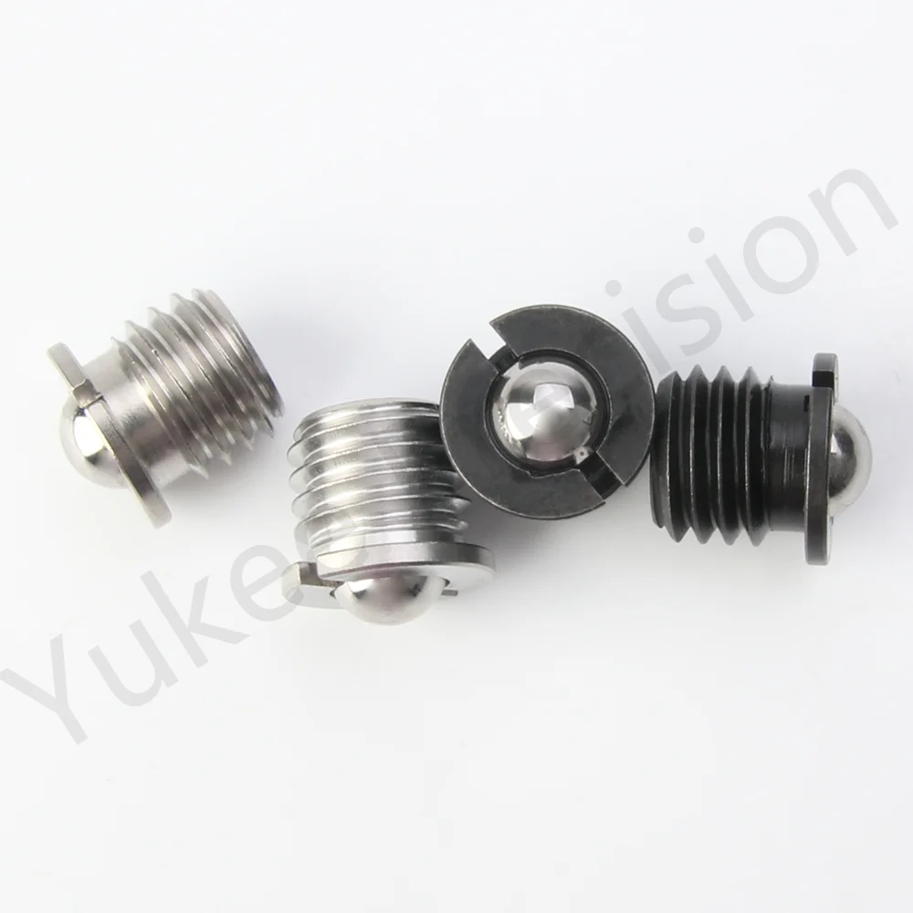 YK413 Hight Quality Slotted Spring Ball Plunger M5~M16 Brass/Carbon Steel/Stainless Steel Set Bolt With Flange Positioning Ball