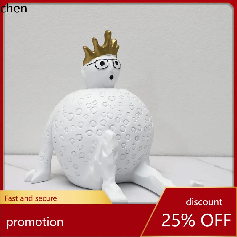 H1 Modern Creative Ornament Abstract Figure Sitting Pose Model Room Living Room Home Decoration