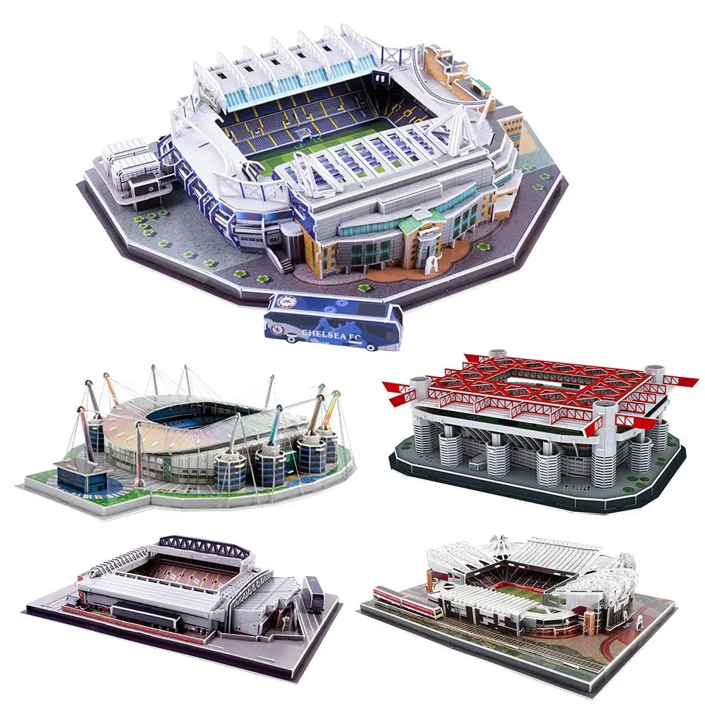 Three-dimensional Puzzle Football Field Football Building Stadium Children's Educational Assembling Toys