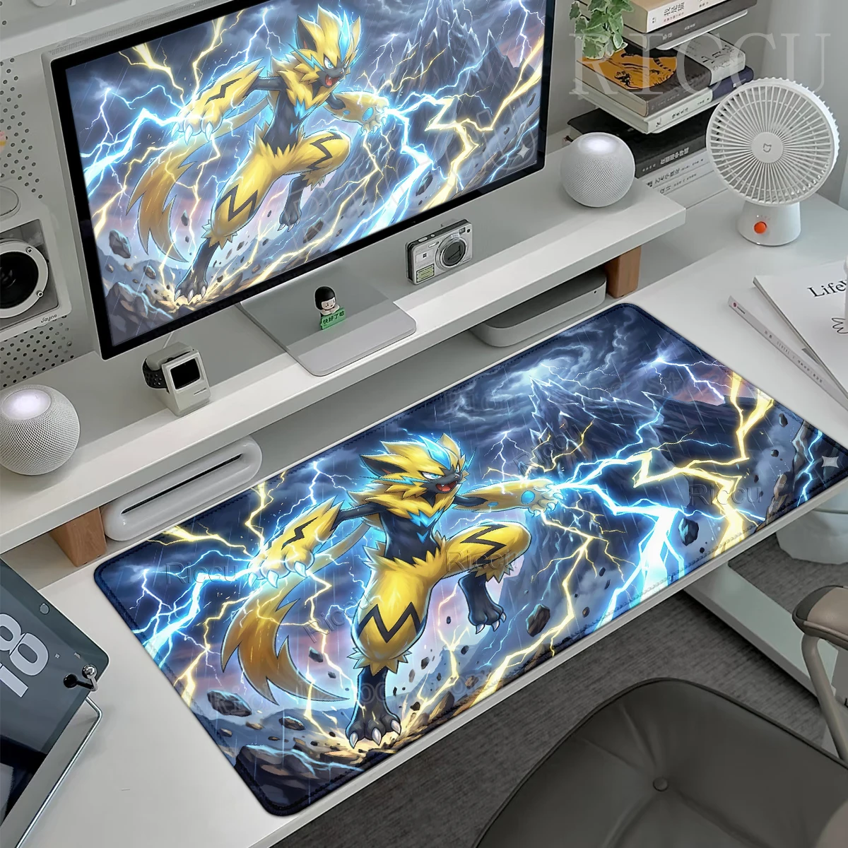 Zeraora Pattern Mouse Pads Pokemon PC Computer Anime Keyboard Mats Large Office Accessories Gamer Desk Mat Rubber Anti-slip Pads