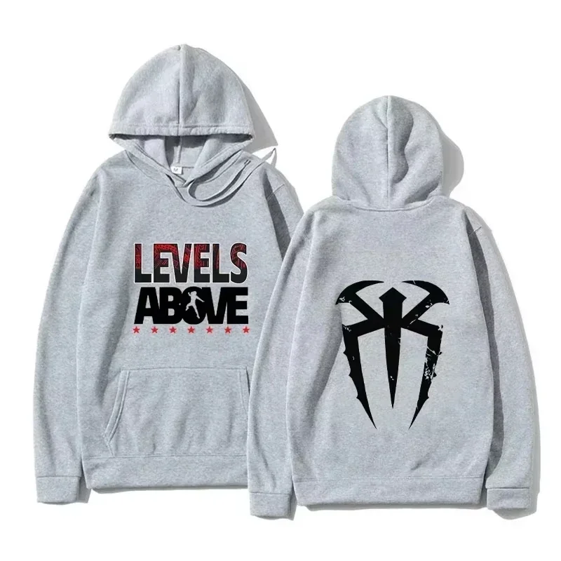 2025 Women's Men's Casual Fashion Hooded Sweatshirt Roman Reigns Printed Pullover Long Sleeved Harajuku Street Fashion man