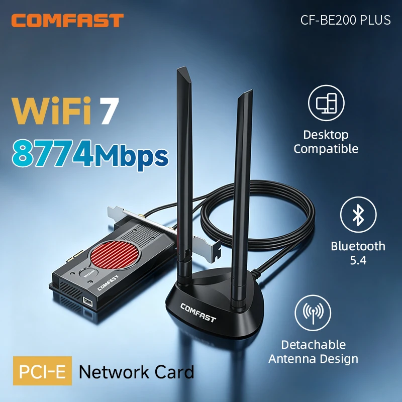 comfast-wifi-7-pci-express-wifi-adapter-bt54-wpa4-wireless-card-80211be-8774m-pcie-gigabit-network-card-for-desktop-linux
