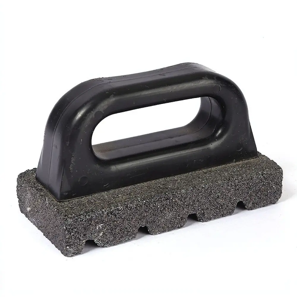 Manual Grinding Stone Tool Black Silicon Carbide Rubber Grip For Concrete Floor Wall Smoothing Construction Hardware Part
