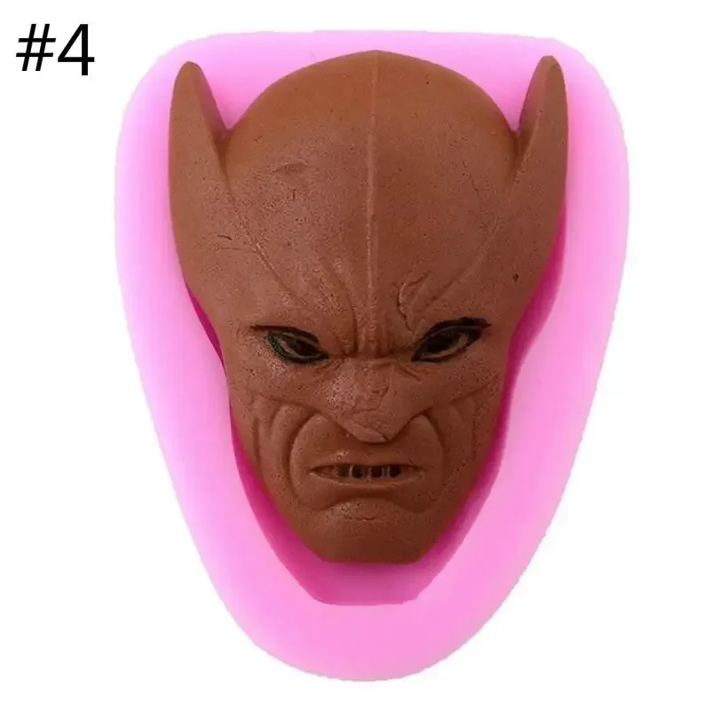 1pcs 3D Anime Silicone Molds Sugarcraft Fondant Chocolate Mold Face Silicone Cake Mold Cake Decorating Tools