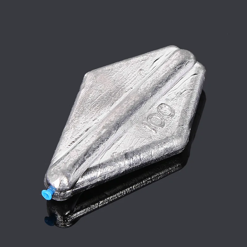 5 Stück/Set Diamantförmige Bleigewichte 80g/100g/120g/150g/200g Hohle Bleigewichte mit Kunststoffhülsen Angelzubehör – Detail 2