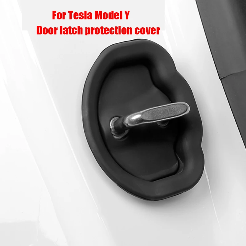 For Tesla Model Y Door mute sleeve, shock absorber pad, lock buckle protection cover, modified accessory, divine weapon