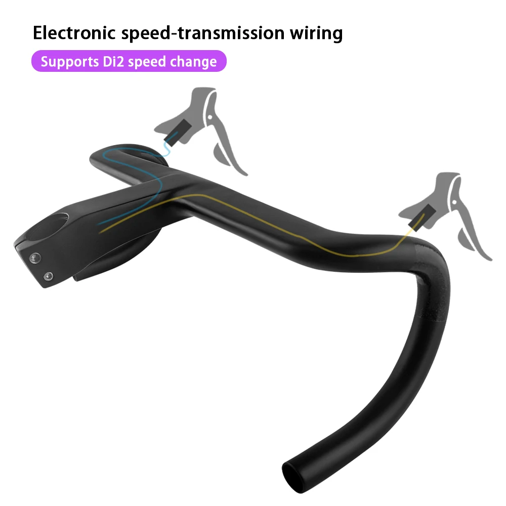 The second-generation ultra-light T800 carbon fiber road handlebars OD1/OD2 integrated curved handlebars for road bicycles