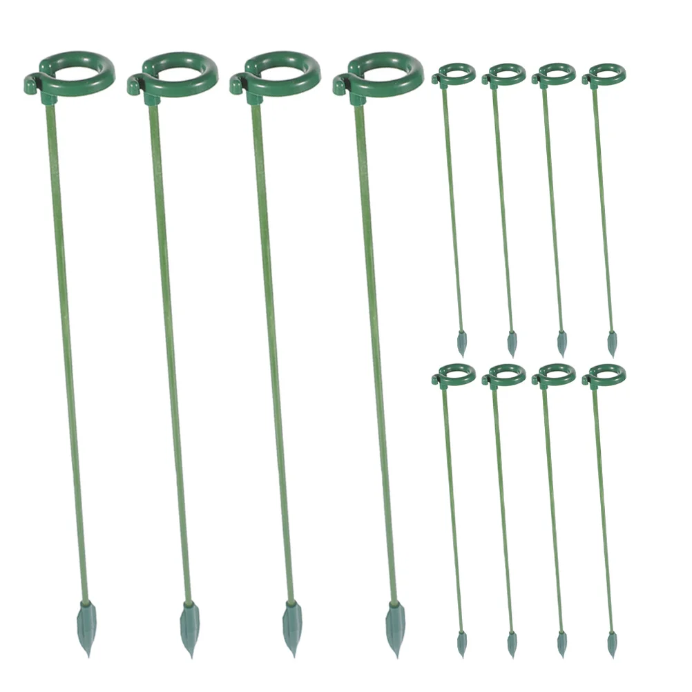 12 قطعة حصص دعم الزهور لزهرة الأوركيد قابلة لإعادة الاستخدام بوعاء دعم النبات قضبان سهلة التركيب حامل نمو النباتات الزخرفية حديقة #1