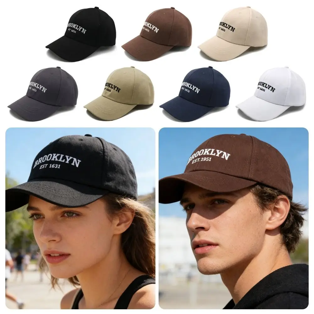Fashion Letter Embroidered Baseball Cap High Quality Couple Hat Fishing Cap Breathable Sunscreen Hat Daily Wear