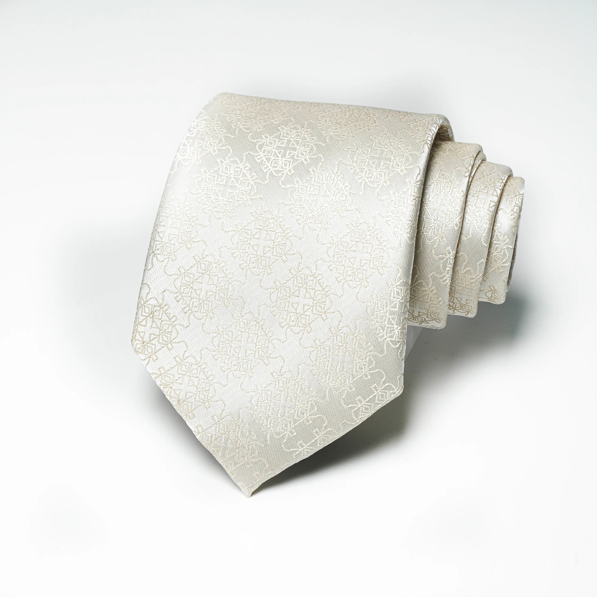 Einfarbige, bestickte Krawatte, 8 cm, Seidenmischung, weich, hochwertig, formell, für Business, Hochzeit, Party, Alltag, für Herren, Gentleman – Detail 11